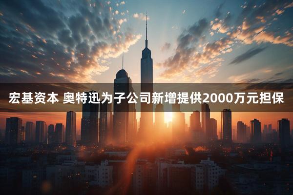 宏基资本 奥特迅为子公司新增提供2000万元担保